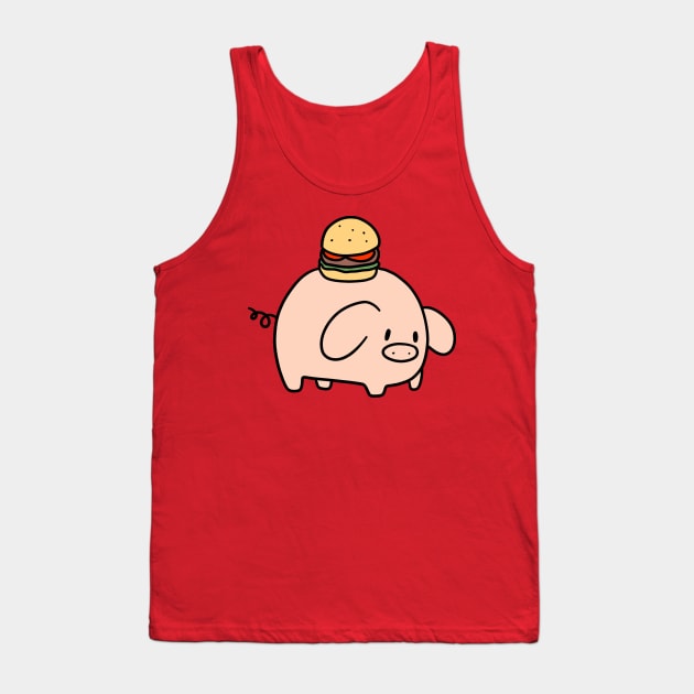 Hamburger Piggy Tank Top by saradaboru